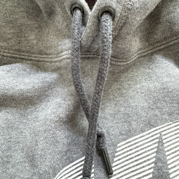 Vintage Y2K Nike Big Swoosh Spell Out Logo Gray Hoodie  Red Tag Diagonal Large - Picture 10 of 16